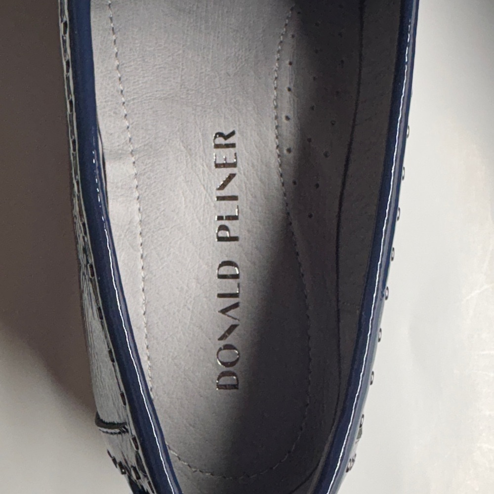 Patent Leather Massy Lug Sole Penny Loafers-Navy Blue - Picture 6 of 8